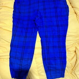 Torrid Vibrant Blue Plaid Chinos